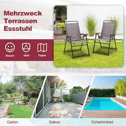 Costway Beach Chair Grey Costway Beach Chair Grey