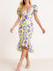 Midi Abendkleid Blumen