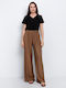 Women's Fabric Trousers Brown