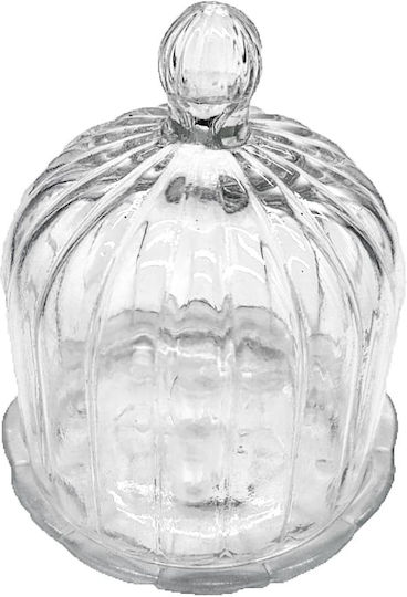 Glass Sweet Jar with Lid Transparent 17x16.5cm