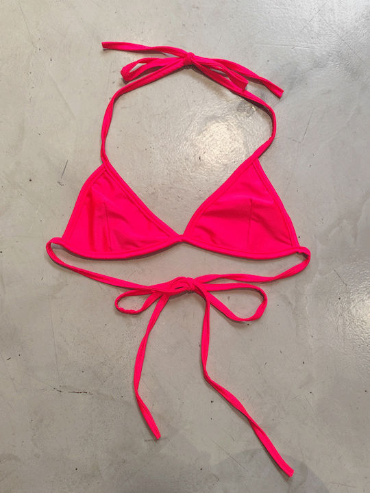 Triangle Bikini Top Neon Pink