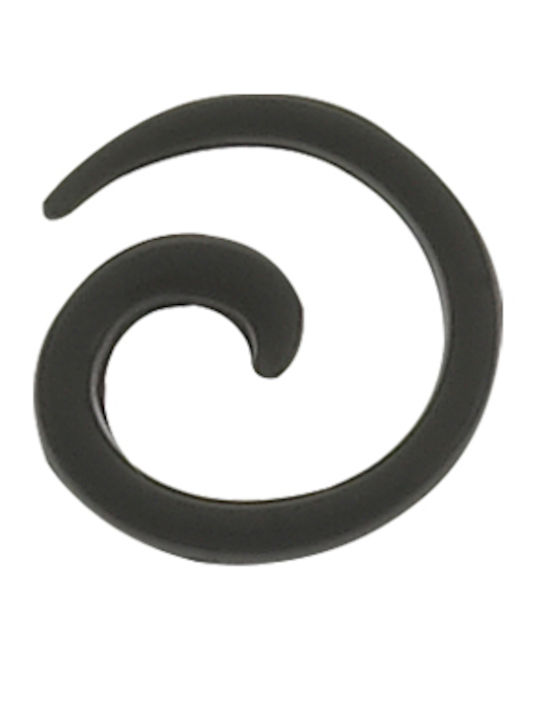 Σκουλαρίκι Μπάρα Spiral από Ατσάλι 3mm Μαύρο