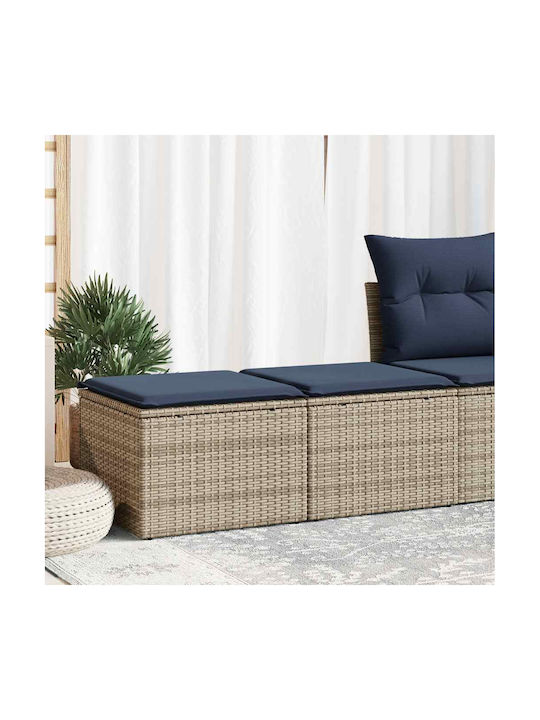 Garden Stool Cube Outdoor Rattan with Cushion G...