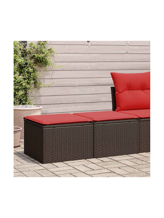 Garden Stool Cube Outdoor Rattan with Cushion B...