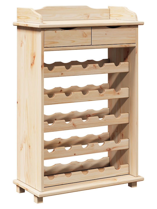 Vidaxl Wine Rack 90x60x30cm Solid Pine Wood 1 P...