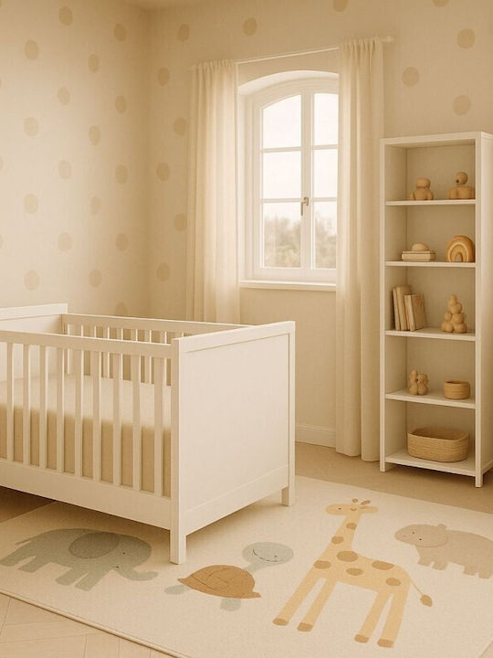 Asterias Bebe Βρεφική Κούνια Λευκή για Στρώμα 82x147cm