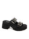 Leder Sandalen Schwarz