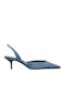 Leder Pumps Blau