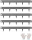 Vevor Metal Garden Hedge in Gray Color 15.6x99cm 5 Pieces
