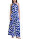 Women's Sleeveless One-piece Suit Sky Blue