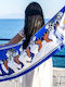 Kalfas Luxury Silk Γυναικείο Μεταξωτό Φουλάρι Μπλε