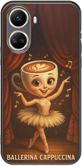 Brainrot Ballerina Cappuccina Huawei Nova 10 Se Черен TPU Черен Силикон
