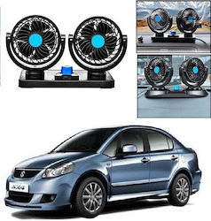 Auto-Lüfter 360° drehbarer Doppelkopf 2-Gang-Kühlventilator Hx-t304