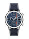 Timex Men's Watch Battery with Blue Leather Strap