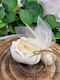 Wedding Favor Plaster Flower with Inner Candle