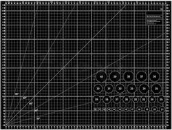 Self-healing Cutting Board Zola A1 Double-sided Clearly Visible Scale 60 X 90 Cm Black