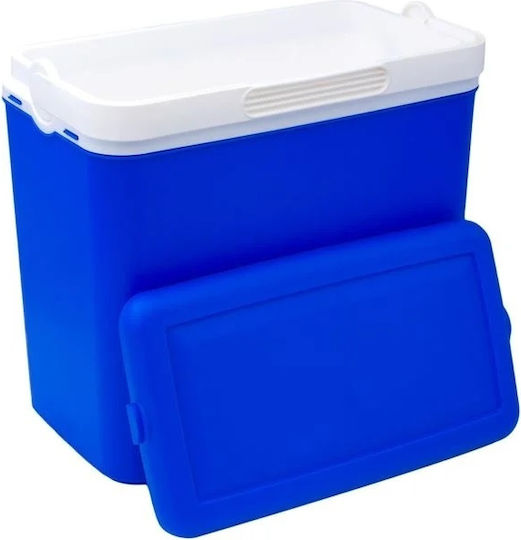 Cutie frigorifică portabilă pentru camping sau plajă 24L capac 38x21x37cm albastru