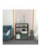 Βιβλιοθήκη Letos Green-black 60x29.6x80εκ.