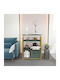 Bookcase Letos Green-Gold 60x29.6x80 cm