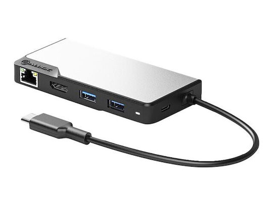 Alogic Fusion Max USB-C Docking Station με HDMI 4K PD Ethernet Ασημί