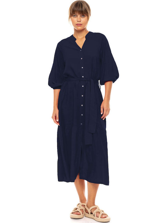 Pink Label Feminin Lung Rochie de Plajă Yacht Blue