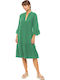 Pink Label Γυναικείο Φόρεμα Παραλίας Sea Green