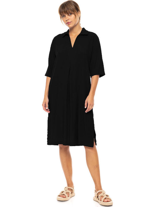 Pink Label Γυναικείο Φόρεμα Παραλίας Black