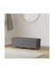 Stool For Living Room Collapsible With Storage Space Upholstered with Fabric Dark grey 38x110x38cm