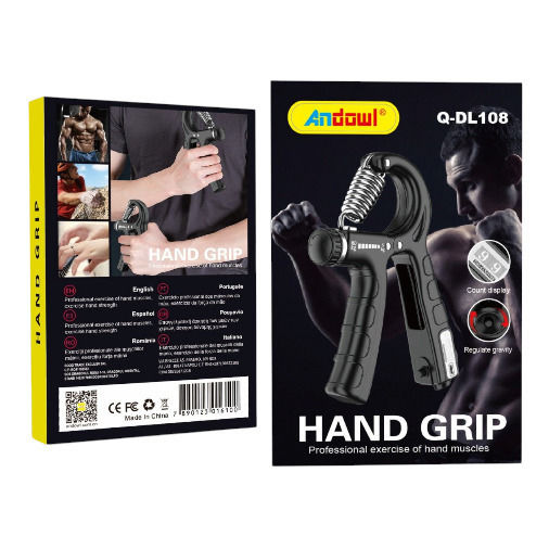 Andowl Qdl108 Crush Grippers Black with Resistance up to 60kg
