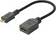 Μετατροπέας micro HDMI female σε HDMI female 1τμχ