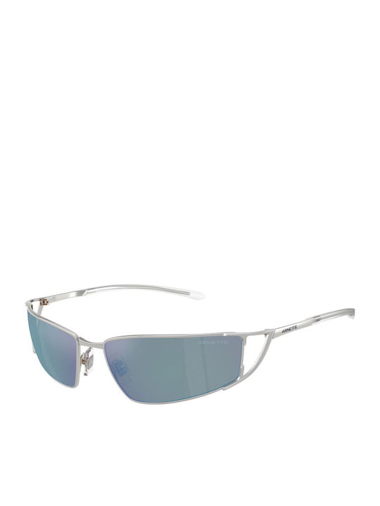 Arnette Junction Unisex Sunglasses with Silver Metal Frame and Gray Lens