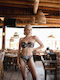 Set Bikini Animal Print Καφέ