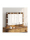 vidaXL vidaXL Schminkspiegel Wand mit Licht Braune