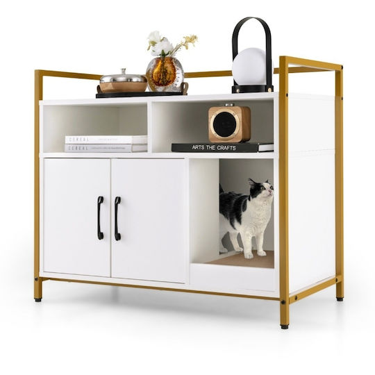 Costway Ντουλάπι Μπάνιου 89x45x74.5cm Λευκό