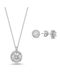 Paraxenies Set with Necklace & Earrings from Silver with Stones