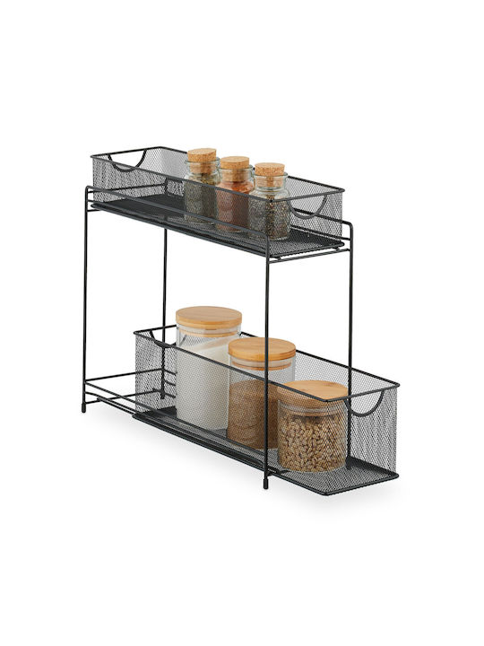 Relaxdays Βάση/Θήκη Κουζίνας Inox 40x15x46εκ. Γκρι