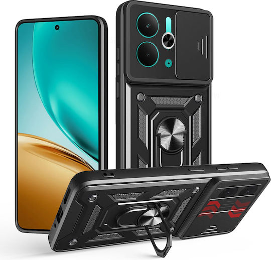 Techsuit Camshield Series Umschlag Rückseite Kunststoff / Silikon Schwarz (Realme 14T)