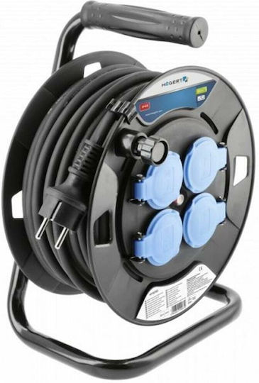 Högert Waterproof Extension Reel Cord 30m Black