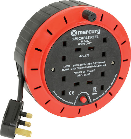 Mercury Μπαλαντέζα Καρούλι με Καλώδιο 5m