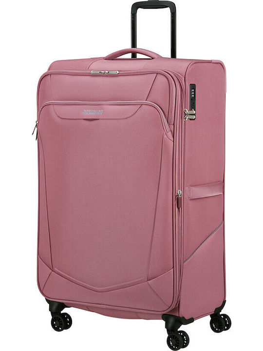 American Tourister Spinner Large Pink Suitcase with 4 Wheels Height 80cm