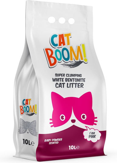 Cat Boom Bentonite Cat Litter with Scent Baby Powder 10lt