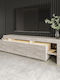 Έπιπλο Τηλεόρασης Beliz με Φωτισμό LED Travertine Beige Μ192xΠ37xΥ53cm
