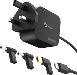 J5create JUP1565DCF3A-FN 67W USB-C με Αποσπώμενο Καλώδιο J5create JUP1565DCF3A-FN 67W USB-C με Αποσπώμενο Καλώδιο