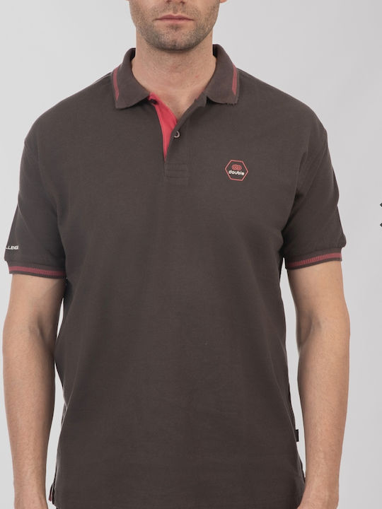 Double Polo Μπλούζα Κοντομάνικη Dark Grey