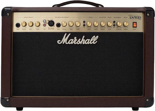 Marshall As50d Combo Amplificator Instrumente Acustice 2 x 8" 50W Negru