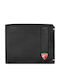 Sicuro Herrenbrieftasche Schwarz Leder Mit Schiebemechanismus