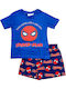 Disney Детска пижама Лятна Sky Blue Spiderman