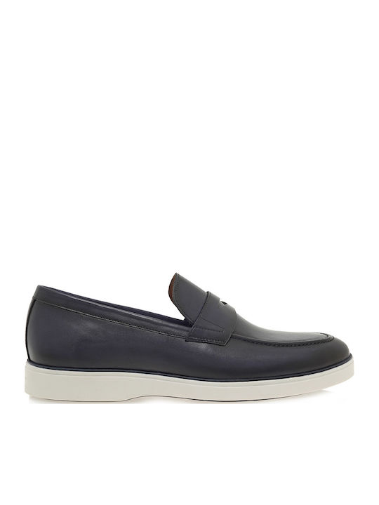 Δερμάτινα Ανδρικά Loafers σε Μπλε Χρώμα