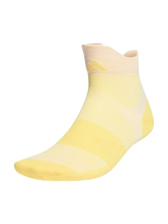 adidas Runxadizero Socks Running Κάλτσες Κίτρινες 1 Ζεύγος