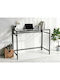 Schreibtisch Asheboro 128 Glas Black mit Metallbeinen 100x45x75cm